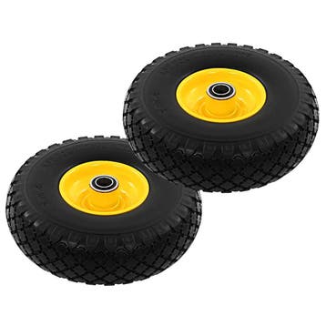 vidaXL Steekwagenwielen 3,00-4 (260x85) massief PU 2 st, Verzenden, Nieuw