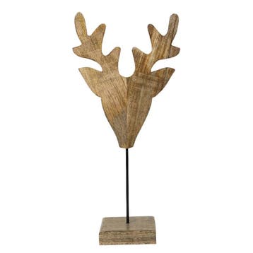 staand hert mango hout h60 d15x26cm, Verzenden, Nieuw