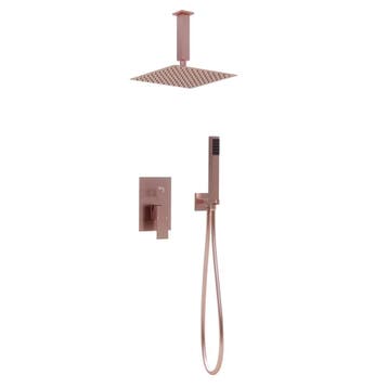 Vierkant Inbouw regendouche met plafond arm 25cm douchekop, Verzenden, Nieuw