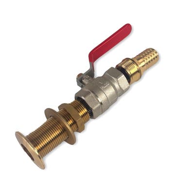 Messing Huiddoorvoer met Afsluiter Set 1 (33 mm) Schroefdra, Ophalen of Verzenden, Nieuw