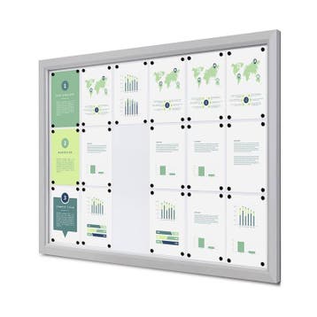 Informatiekast Buiten Whiteboard 18x A4 Breed, Nieuw in verpakking