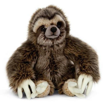 Bruine luiaard knuffel - pluche - 30 cm - speelgoed, Verzenden, Nieuw