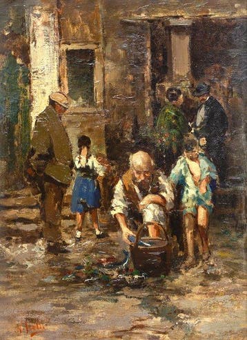 Vincenzo Irolli (1860 – 1949) - Il venditore di pesci