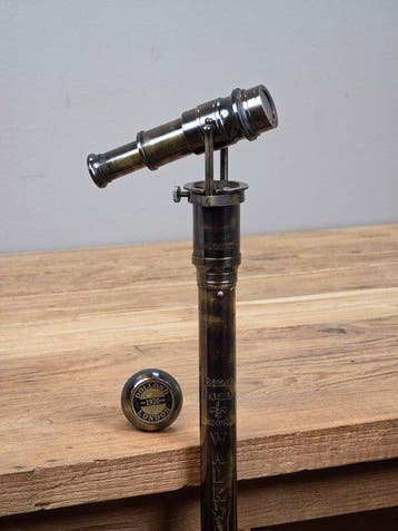 Wandelstok - Koper, Glas, Messing - Telescoop wandelstok
