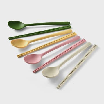 Siliconen Bestekset: Lepels, Koffielepels & Eetstokjes (2/8, Verzenden, Nieuw