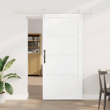 vidaXL Schuifdeur ORKDAL 93 x 202 cm Bewerkt hout Wit, Verzenden, Nieuw