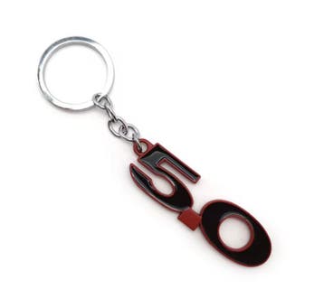 5.0 MUSTANG LOGO KEYCHAIN - BLACK/RED, Ophalen of Verzenden, Nieuw