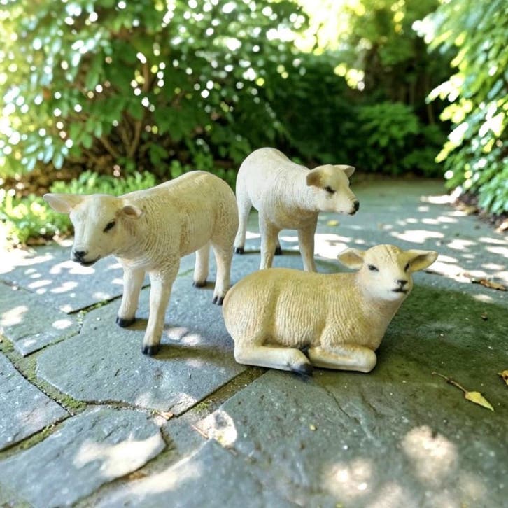 Geit, Ezel, Schaap, Lam en Kalf Beelden voor Tuin, Tuin en Terras, Tuinbeelden, Dierenbeeld, Nieuw, Kunststof, Ophalen