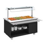 GGM Gastro | Buffetwagen warm DANZIG - 1600mm - voor 4x GN |, Verzenden