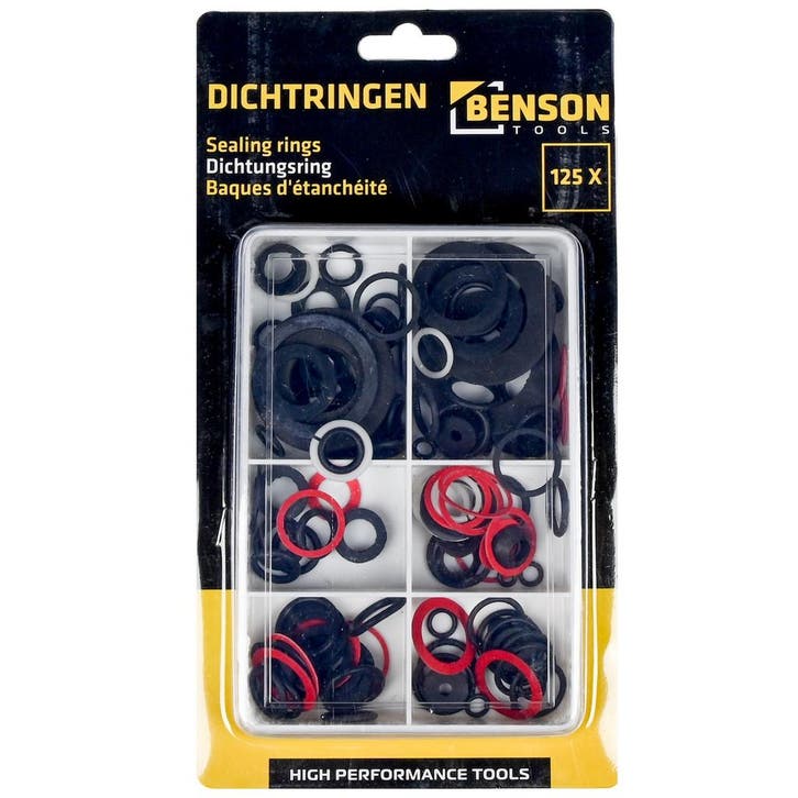 Benson 125-delige set afdichtringen - veelzijdig voor keu..., Doe-het-zelf en Verbouw, Buizen en Afvoer, Nieuw, Ophalen of Verzenden
