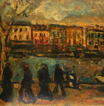 Sylvain Vigny (1903–1970) - Quai animé en ville - Scène de