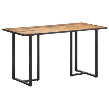vidaXL Eettafel 140 cm ruw mangohout, Huis en Inrichting, Verzenden, Nieuw