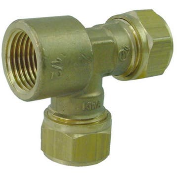 Riko P-737 Messing Knel T-Stuk 22x22x1/2 Binnendraads, Ophalen of Verzenden, Nieuw