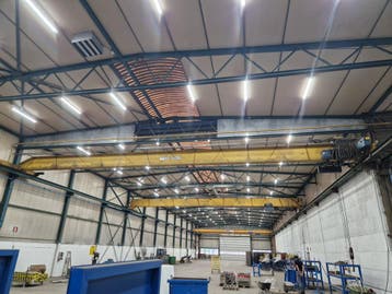 Demag enkelligger bovenloopkraan ± 18.100mm x 6.3t 001657U, Doe-het-zelf en Verbouw, Gereedschap | Overige machines, Ophalen, Gebruikt