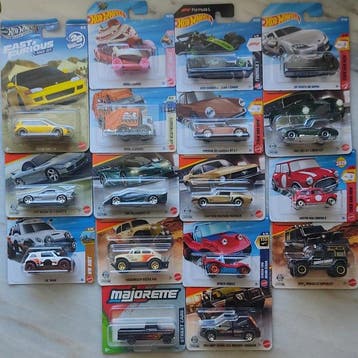 Hot Wheels, Matchbox, Majorette 1:64 - Modelauto (17) - Hot, Nieuw