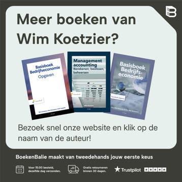 Management accounting: berekenen beslissen en beheersen, Boeken, Studieboeken en Cursussen, Verzenden, Zo goed als nieuw, Wim Koetzier