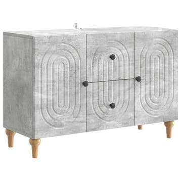 vidaXL TV-kast met lade Betongrijs 89 x 34,5 x 60 cm Bewerkt, Minder dan 50 cm, Verzenden, Nieuw, Minder dan 100 cm