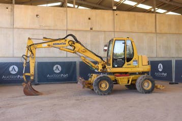 Veiling: Wielgraafmachine Komatsu PW110R Diesel 69kW 2005, Ophalen, Graafmachine