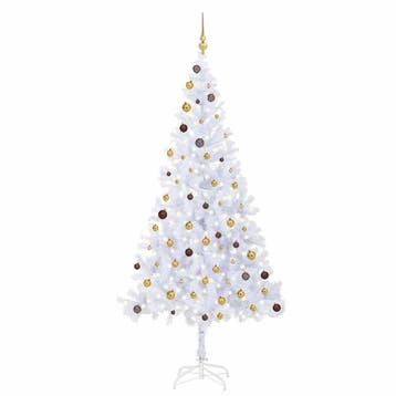 vidaXL Kunstkerstboom met verlichting en kerstballen 910, Verzenden, Nieuw