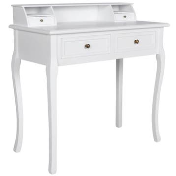 vidaXL Kaptafel Femke met lades wit, Verzenden, Nieuw