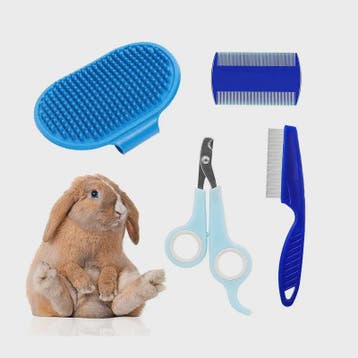 Complete Verzorgingsset Konijn & Cavia: Borstel, Kam, Nagels, Dieren en Toebehoren, Verzenden, Nieuw