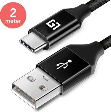 LifeGoods USB-C Data en Laadkabel 2.4A  USB-C naar USB-A ..., Verzenden, Nieuw