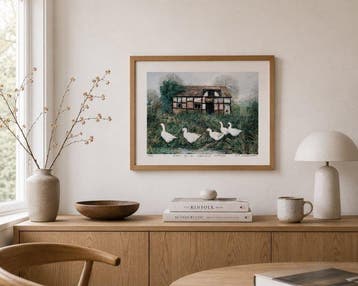 H. Williams - Geese by an Abandoned Cottage