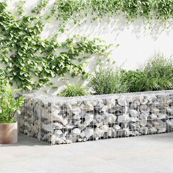 vidaXL Gabion mand 100x50x50 cm gegalvaniseerd staal, Verzenden, Nieuw, IJzer, Minder dan 1 meter