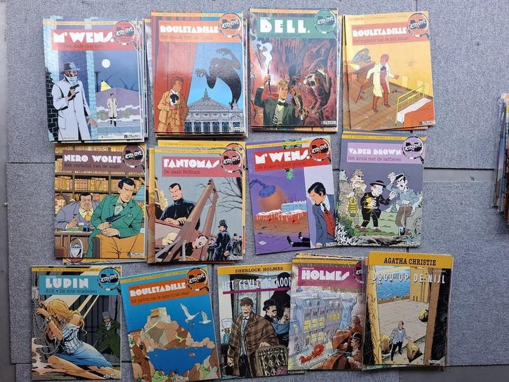 Collectie Detectivestrips - Sherlock Holmes strips misdaad, Boeken, Stripboeken, Gelezen, Verzenden