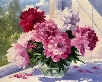 Irina Alex (1961) - Pivoines sous le Soleil