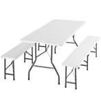 Campingtafelset Panja wit opvouwbaar - wit, Verzenden, Nieuw