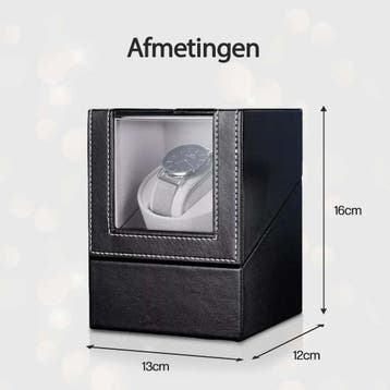 Watchwinder - Horloge doos - Horloge winder - Zwart - Olvy, Verzenden, Zo goed als nieuw