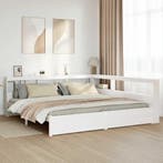 vidaXL Bed met boekenkast zonder matras grenenhout wit, Huis en Inrichting, Slaapkamer | Bedden, Eenpersoons, Verzenden, Wit, Nieuw