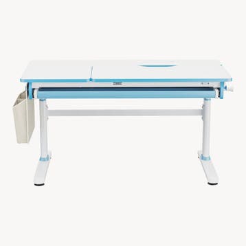 Kinderbureau Kuosa verstelbaar 54-76x120x60 cm blauw en wit, Huis en Inrichting, Bureaus, Verzenden, Nieuw