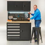 Datona Werkbank garage 120 cm met gereedschapskasten -, Ophalen of Verzenden, Nieuw