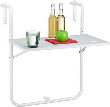 Relaxdays balkontafel 60cm | 24% Korting | Nieuwstaat, Ophalen of Verzenden, Zo goed als nieuw, Rechthoekig, Kunststof