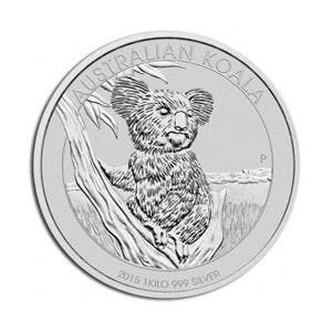 Koala 1 kg 2015 (37.669 oplage) (slechts 20% boven spot), Verzenden, Losse munt, Zilver