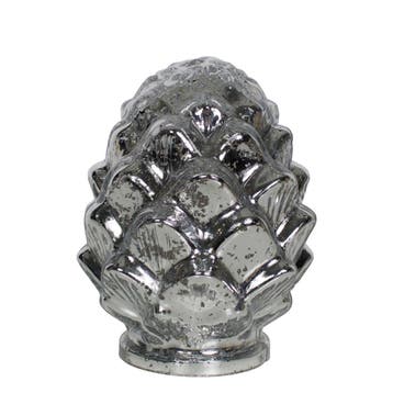 led dennenappel zilver small 17cm*, Verzenden, Nieuw