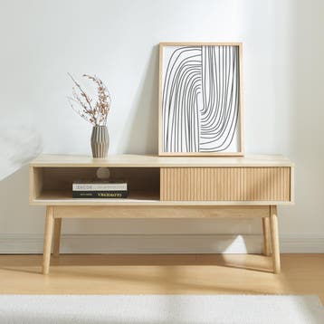TV meubel Landskrona 115x40x48 cm eikenkleurig [en.casa], Verzenden, Nieuw