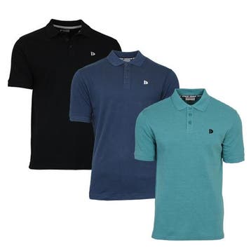 Donnay Donnay Heren - 3-Pack - Polo shirt Noah - Zwart /, Verzenden, Nieuw