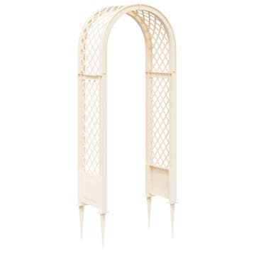 vidaXL Rozenboog met Stekels Wit 97 x 43 x 218 cm PP, Verzenden, Nieuw