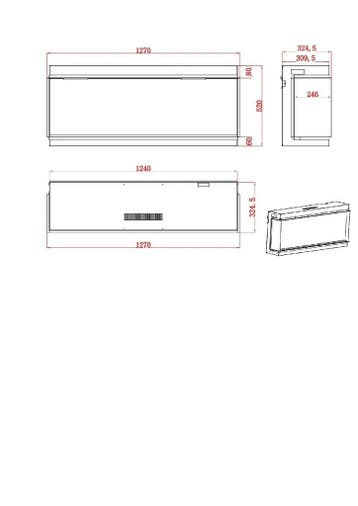 Showroommodel Elektrische Lcd Haard 50 Inch 127 Cm €2399,-, Tuin en Terras, Nieuw
