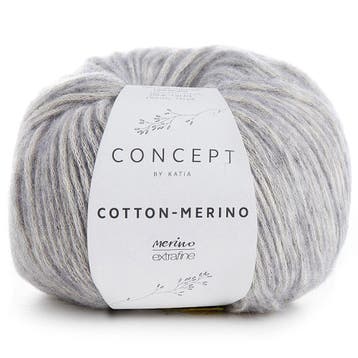 Katia Concept Cotton-Merino - 106 lichtgrijs - Katoen/Meri, Ophalen of Verzenden, Nieuw