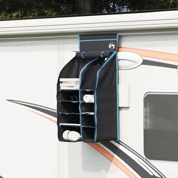 vidaXL Hangende Tent Organizer 10 Vakken Zwart 40,5 x 25 x, Verzenden, Nieuw