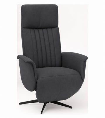 Relaxfauteuil Leerdam  - relaxfauteuils - Antraciet, Nieuw, Stof