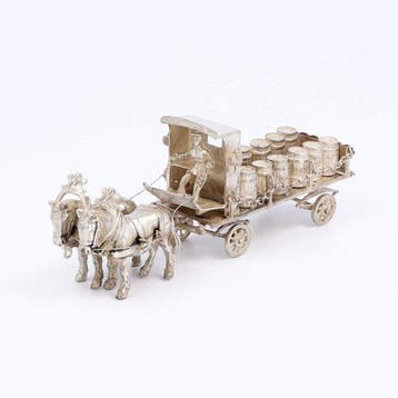 Bierwagen - Nederland 1970-1980 - Beeldje - .835 zilver