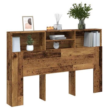 vidaXL Hoofdbordkast 160x19x103,5 cm bewerkt hout oud, Verzenden, Nieuw, Bruin, Hout