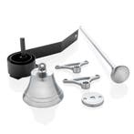 Trekbel mat nikkel - klassieke deurbel - De Oude Deurklink, Ophalen of Verzenden, Nieuw, Koper of Messing, Klink of Kruk