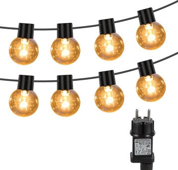 Aigostar Lichtsnoer 10m - 20 LED Bollen - Lichtslinger voor, Verzenden, Zo goed als nieuw