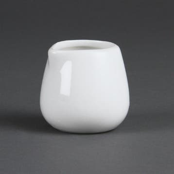 Whiteware Kleine witte porselein melkkan (12 stuks), Verzenden